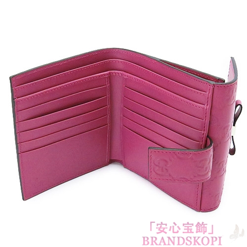 グッチ 折財布 GUCCI 財布 Wホック 『2016年春夏新作』BOWY/ボウイ リボン GG柄 レザー ピンク 406925 CWC1G 5594