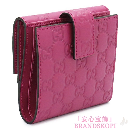 グッチ 折財布 GUCCI 財布 Wホック 『2016年春夏新作』BOWY/ボウイ リボン GG柄 レザー ピンク 406925 CWC1G 5594