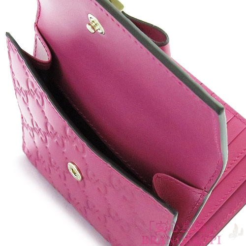 グッチ 折財布 GUCCI 財布 Wホック 『2016年春夏新作』BOWY/ボウイ リボン GG柄 レザー ピンク 406925 CWC1G 5594
