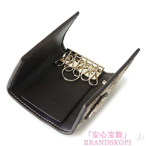 グッチ キーケースGUCCI ラブリー ハートGGオーナメント GG柄キャンバス ベージュ×ブラウン 257217 FAFXG 9643