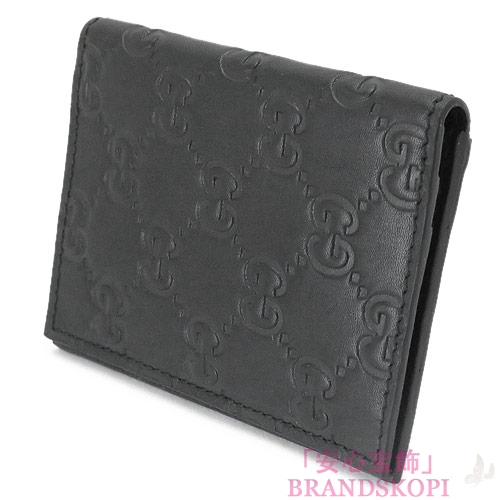 グッチ カードケース GUCCI パスケース グッチシマ/GG柄レザー ブラック 146231 A0V1R 1000