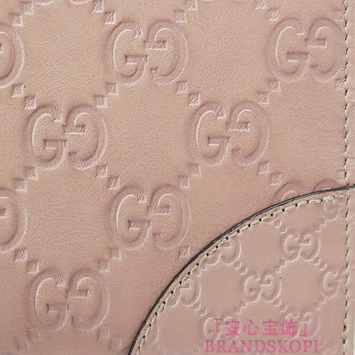 グッチ 長財布 GUCCI 財布 ラウンドファスナー BREE/ブリー グッチシマ/GG柄 レザー ライトピンク 394005 AOOJG 6812