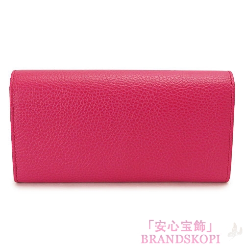 グッチ 長財布 GUCCI 財布 二つ折りフラップ 『2016年春夏新作』 SWING/スウィング レザー フューシャ 354496 CAO0G 5614