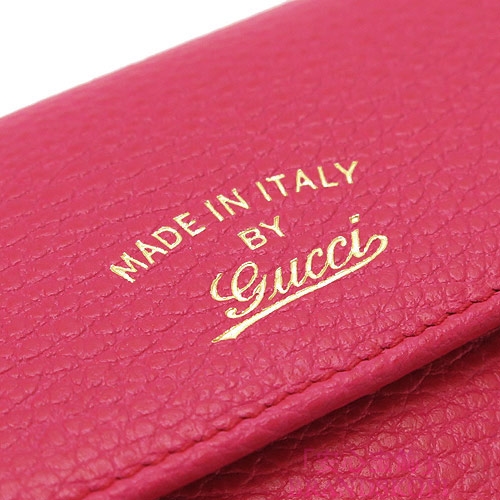 グッチ 長財布 GUCCI 財布 二つ折りフラップ 『2016年春夏新作』 SWING/スウィング レザー フューシャ 354496 CAO0G 5614