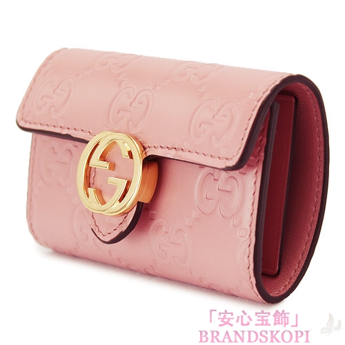 グッチ キーケース GUCCI 6連キーケース 『2016年春夏新作』 GUCCI ICON/グッチアイコン インターロッキングG レザー ライトピンク 369673 CWC1G 58083...