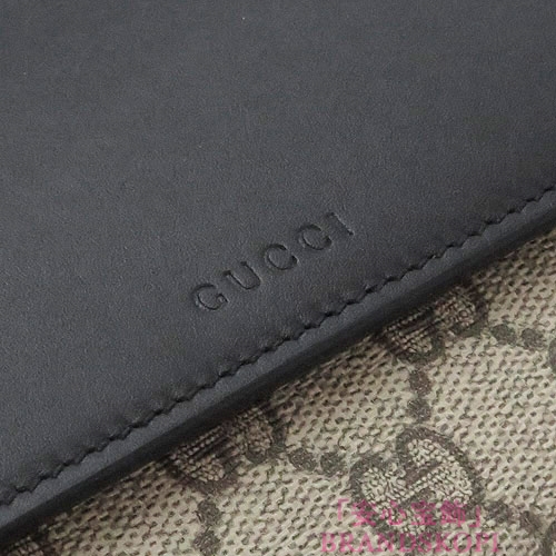 グッチ 長財布 GUCCI 財布 二つ折りフラップ 『2016年春夏新作』LINEA A/リネア GGスプリーム キャンバス レザー ベージュ×ブラック 410100 KHNKG 9769