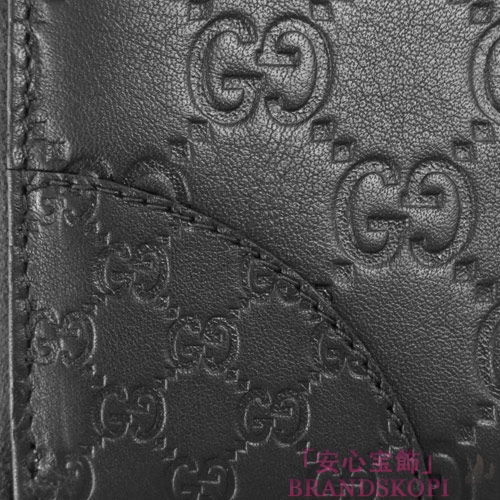 グッチ 長財布 GUCCI 財布 ラウンドファスナー BREE/ブリー グッチシマ/GG柄 レザー ブラック 394005 AOOJG 1000