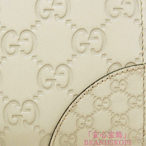 グッチ 長財布 GUCCI 財布 ラウンドファスナー BREE/ブリー グッチシマ/GG柄 レザー オフホワイト 394005 AOOJG 9022