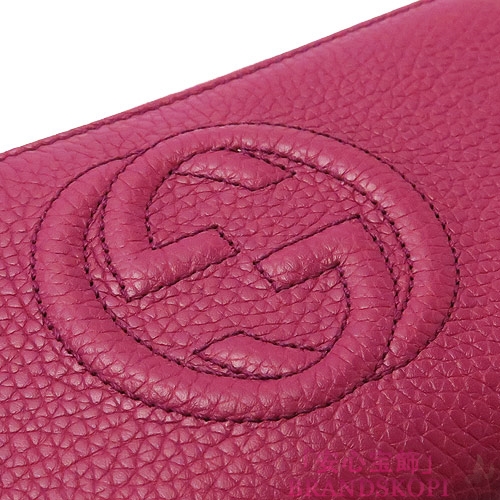 グッチ 長財布 GUCCI ラウンドファスナー 『2016年春夏新作』SOHO CELLARIUS/ソーホー レザー タッセル フューシャピンク 308004 A7M0G 5523