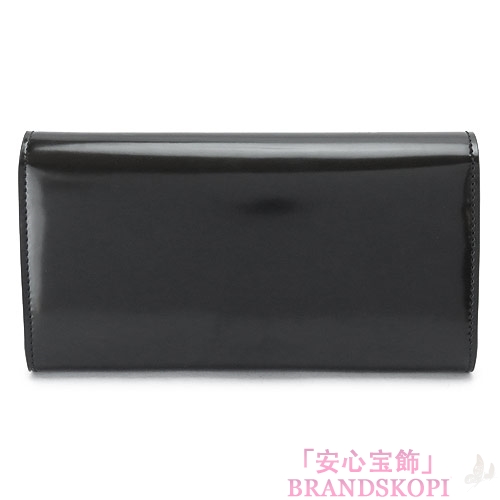 グッチ 長財布 GUCCI 二つ折り長財布 『2016年春夏新作』 GUCCI ICON SHADE LUX/グッチアイコン インターロッキングG ポリッシュレザー ブラック 369663 DKE2N 1000