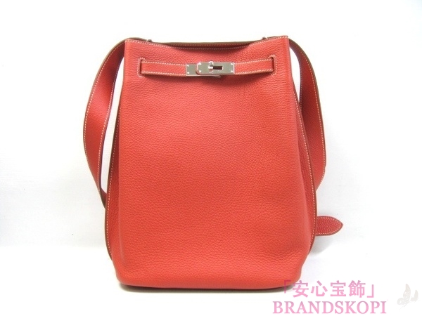 エルメス（HERMES）新品SOケリー ショルダーバッグトリヨンクレマンス/サンギンヌ（金具：シルバー） her790545  