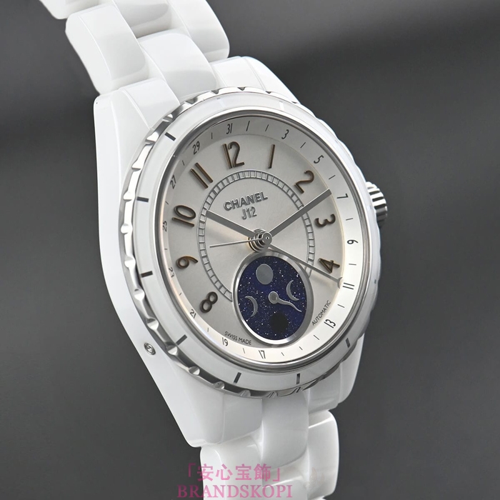 シャネルJ12時計メンズ 自動巻き ファーズ ドゥ リュヌ 38MM H3404