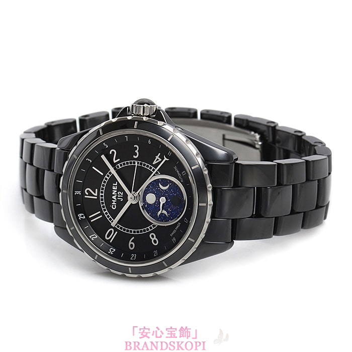 シャネルJ12時計メンズ 自動巻き ファーズ ドゥ リュヌ 38MM H3406