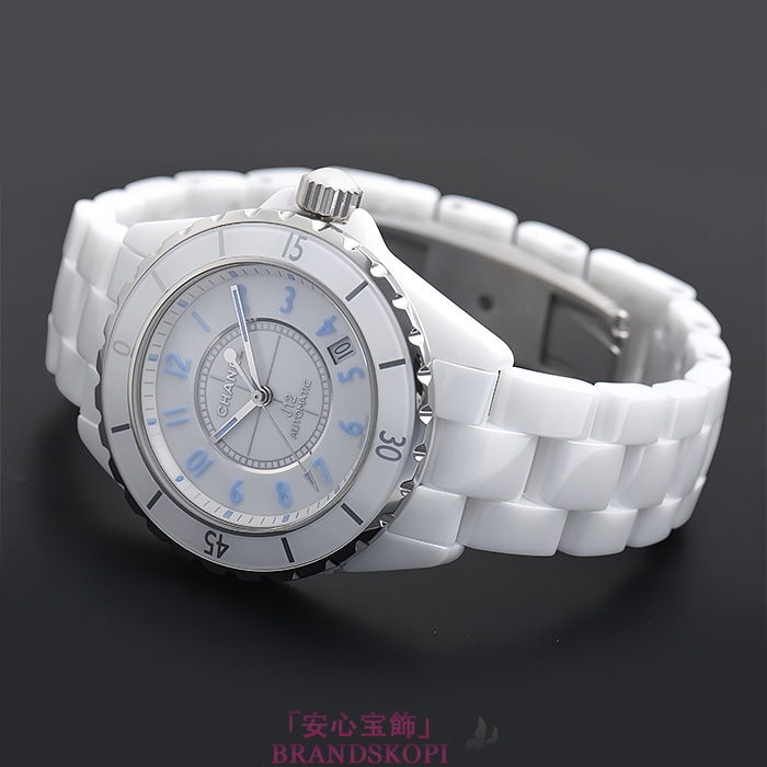 シャネルJ12時計メンズ 自動巻き ブルーライト 38MM 世界限定2000本 H3827