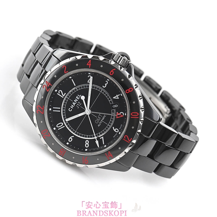 シャネルJ12時計メンズ 自動巻き GMT 42MM H2916