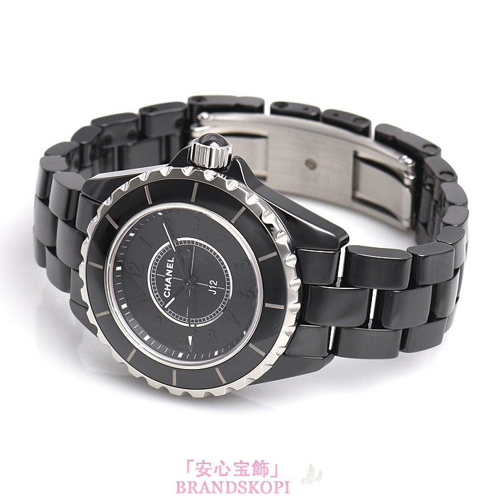 シャネルJ12時計レディース クォーツ インテンスブラック 33MM ワンショットモデル H3828