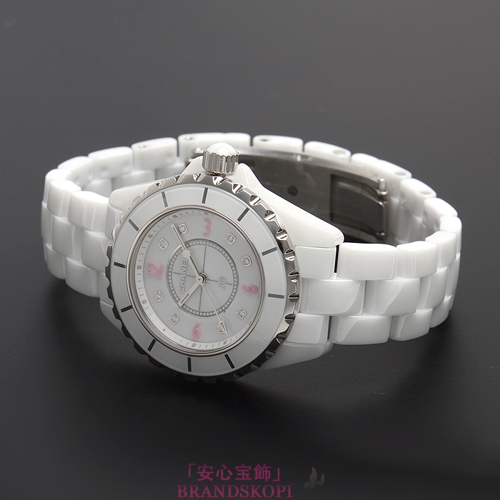 シャネルJ12時計レディース クォーツ ピンクライト 33MM 世界限定1200本 H4863