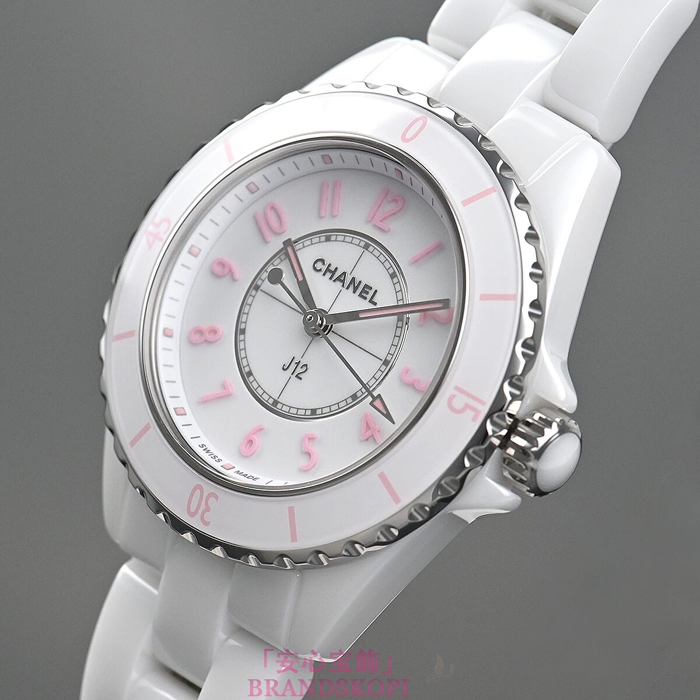 シャネルJ12時計レディース クォーツ ピンクブラッシュ 33MM 限定生産1200本 H6755