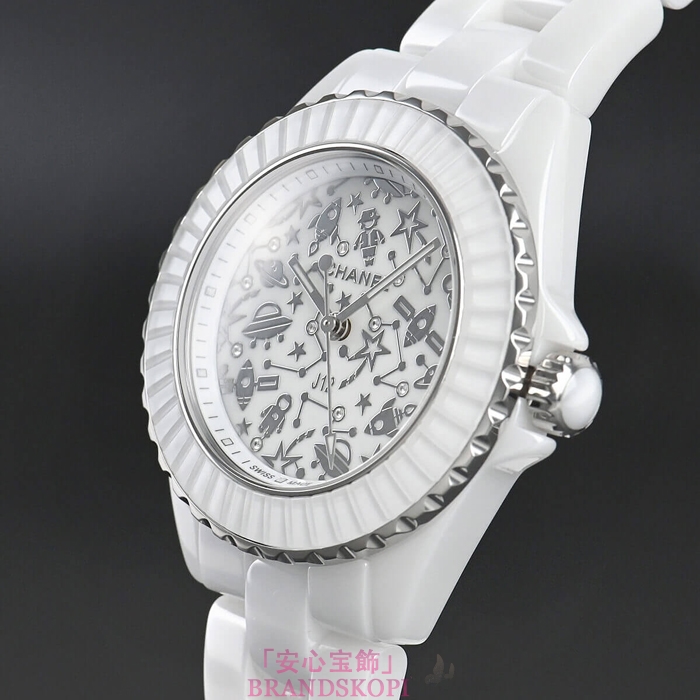 シャネルJ12時計レディース クォーツ コズミック 33MM 限定生産 H7990