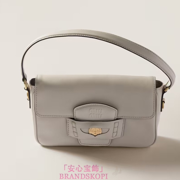 ミュウミュウペニー レザー バッグ5BD270_ACRM_F0K74_V_OOO