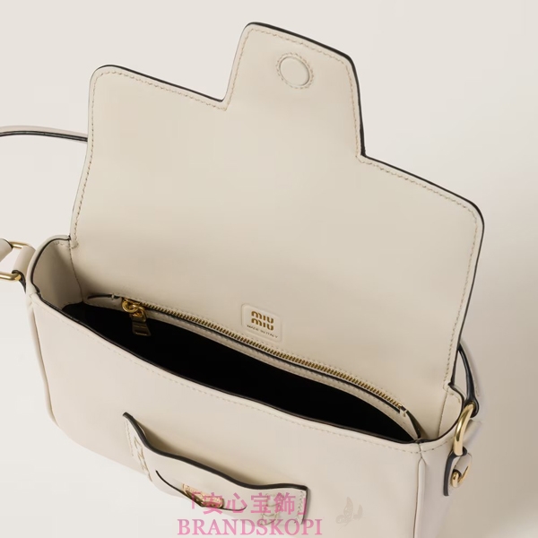 ミュウミュウペニー レザー バッグ5BD270_ACRM_F0K74_V_OOO