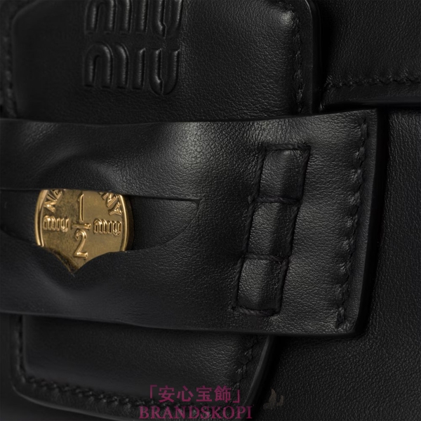 ミュウミュウペニー レザー バッグ5BD270_ACRM_F0002_V_OOO