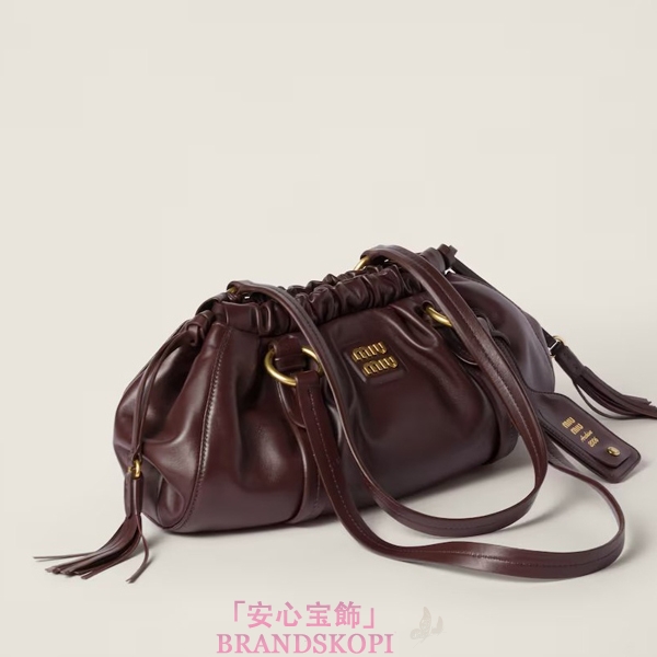 ミュウミュウジョワ ナッパレザー バッグ5BG306_ACSW_F0NBL_V_OOO