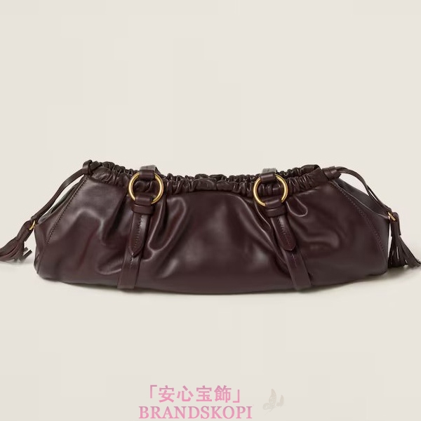ミュウミュウジョワ ナッパレザー バッグ5BG289_2CSW_F0NBL_V_MOO ミュウミュウジョワ ナッパレザー バッグ5BG289_2CSW_F0NBL_V_MOO