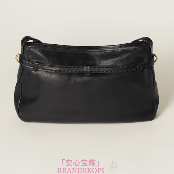 ミュウミュウアバンチュール ナッパレザー バッグ5BC181_2BBL_F0002_V_OOO