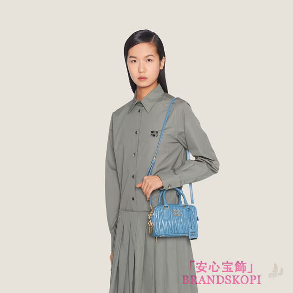 ミュウミュウアルカディ マテラッセレザー バッグ5BB123_N88_F0F16_V_YOO