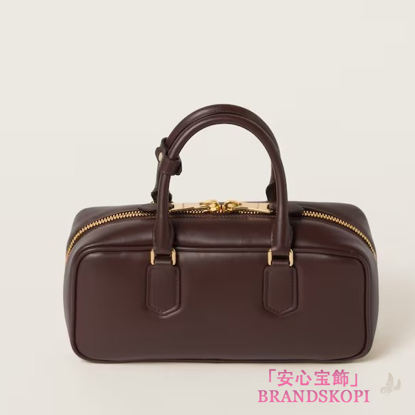 ミュウミュウアルカディ レザー バッグ5BB148_ACR3_F0NBL_V_OON