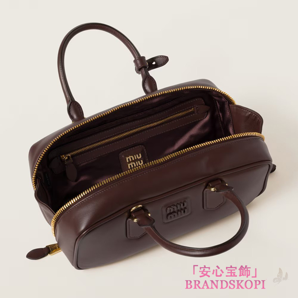 ミュウミュウアルカディ レザー バッグ5BB148_ACR3_F0NBL_V_OON