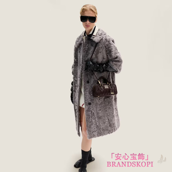 ミュウミュウアルカディ マテラッセレザー バッグ5BB142_AN88_F0NBL_V_OON