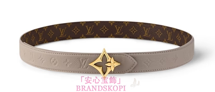 ルイヴィトンモノグラムベルト･LV フラワーグラム 30MM　リバーシブルM8937W