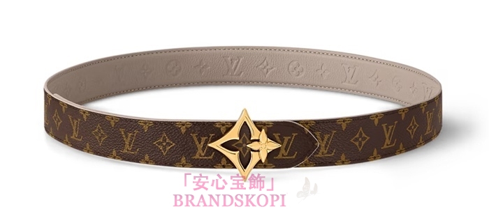 ルイヴィトンモノグラムベルト･LV フラワーグラム 30MM　リバーシブルM8937W