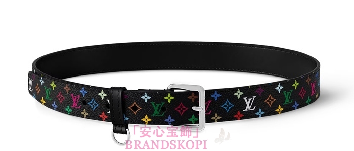 ルイヴィトンモノグラムLV × TM ベルト･LV D-リング 30MM  カラー ノワール M8982U