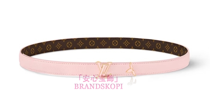 ルイヴィトンモノグラムベルト･プリティー LV 20MM リバーシブル  カラー ジャスミン ピンクM8688W