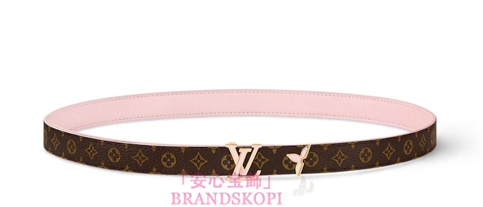 ルイヴィトンモノグラムベルト･プリティー LV 20MM リバーシブル  カラー ジャスミン ピンクM8688W