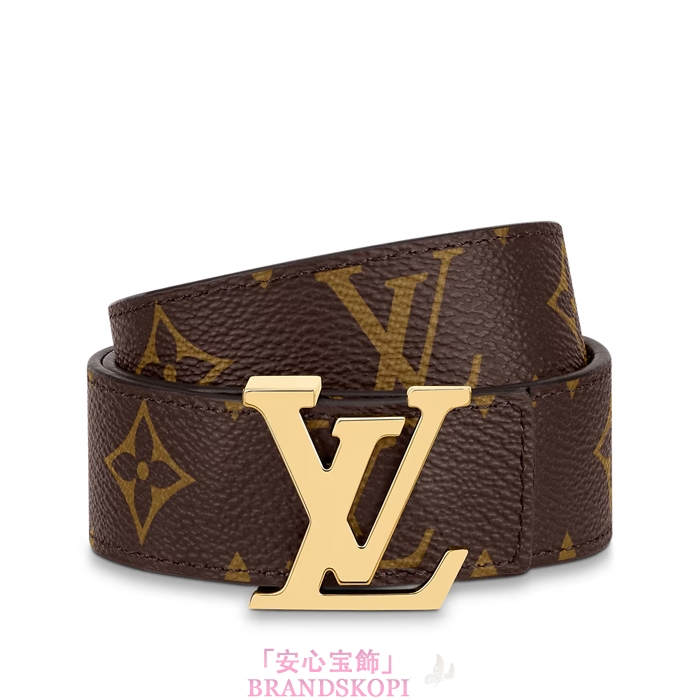 ルイヴィトンモノグラムベルト･LV イニシャル 30MM リバーシブル  カラー  ローズプードルM0321W