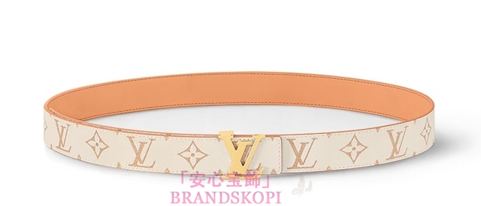 ルイヴィトンモノグラムベルト･LV イニシャル 30MM リバーシブル  カラーDune M8485V