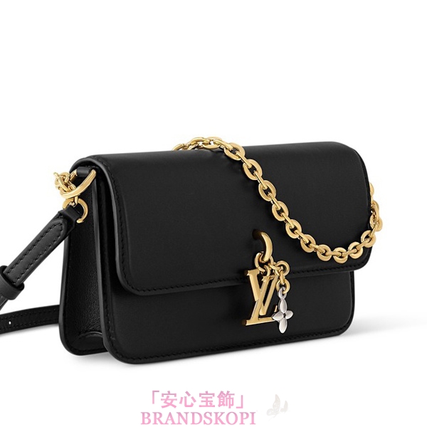 ルイヴィトン新作モノグラムウォレット オン チェーン･LV ブルーム  カラー ノワールM14564