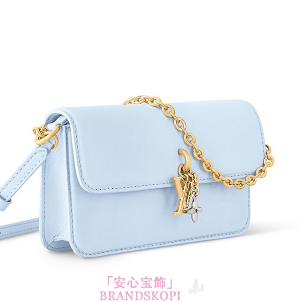 ルイヴィトン新作ウォレット オン チェーン･LV ブルーム カラー アズールブルーM14547
