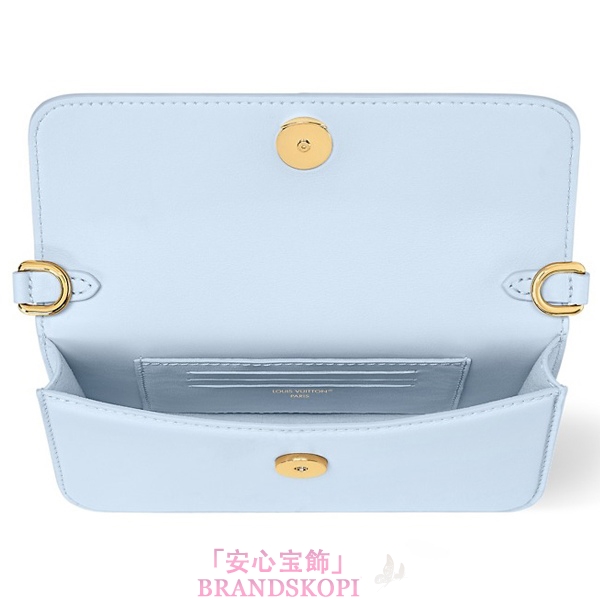 ルイヴィトン新作ウォレット オン チェーン･LV ブルーム カラー アズールブルーM14547