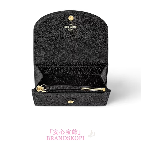 ルイヴィトンモノグラム財布ポルトモネ･ロザリ ノワール M81455