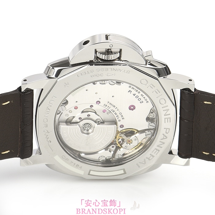 パネライ自動巻き時計ルミノール ドゥエ 3デイズ GMT オートマティック アッチャイオ PAM00944
