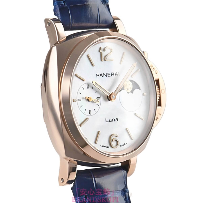 パネライ自動巻き時計ルミノール ドゥエ ルナ ゴールドテック PAM01181
