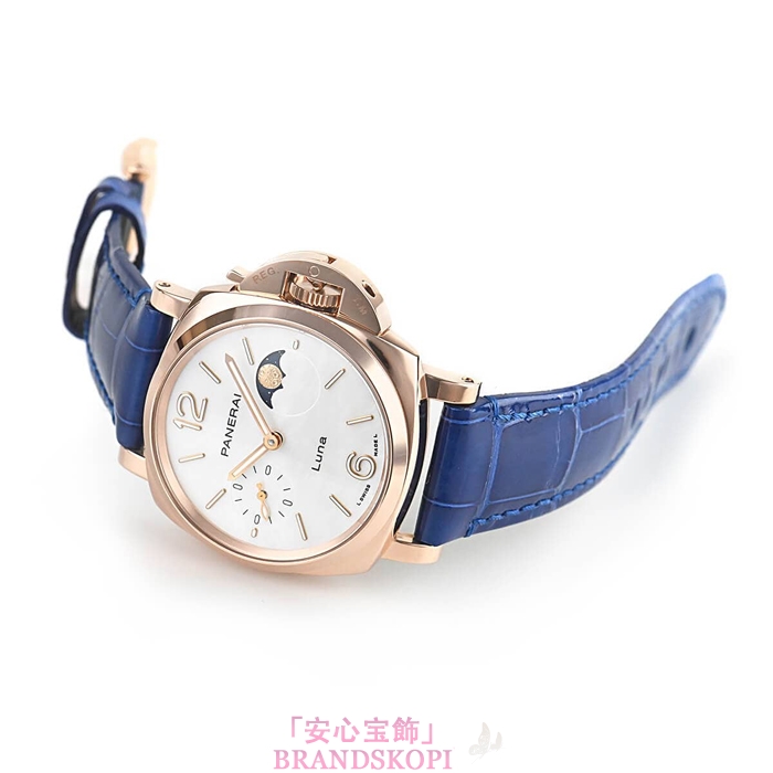パネライ自動巻き時計ルミノール ドゥエ ルナ ゴールドテック PAM01181