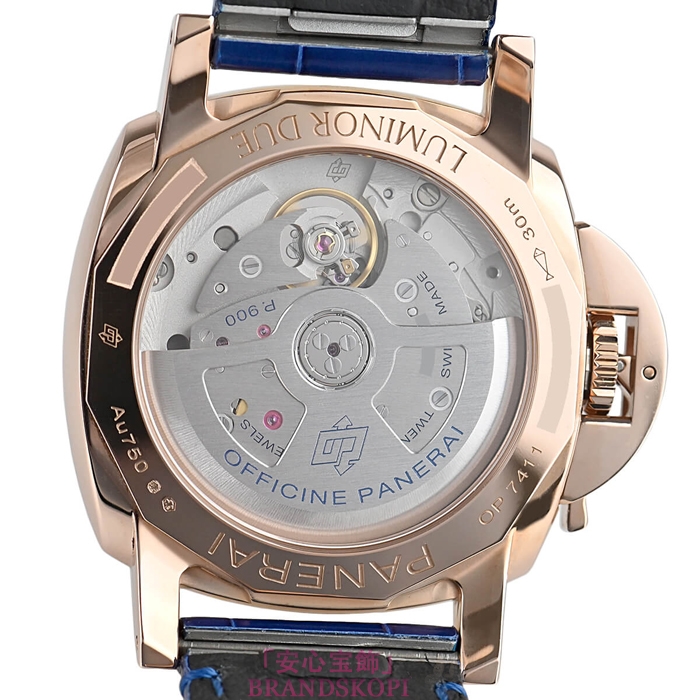 パネライ自動巻き時計ルミノール ドゥエ ルナ ゴールドテック PAM01181