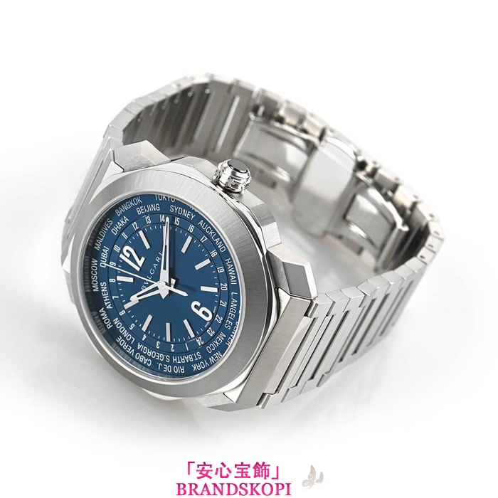 ブルガリ自動巻き時計オクト ローマ ワールドタイマー 103481
