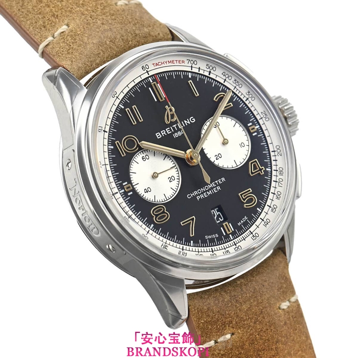 ブライトリング自動巻き時計プレミエB01 クロノグラフ42 ノートン AB0118A21B1X2